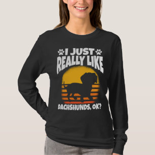 ダックスフンドが好きなの Tシャツ