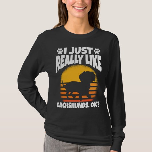 ダックスフンドが好きなの Tシャツ (正面)