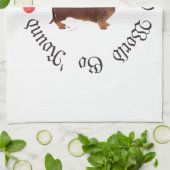 ダックスフンドが私の世界 キッチンタオル (折り畳み)