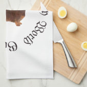 ダックスフンドが私の世界 キッチンタオル (四つ折り)