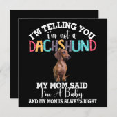 ダックスフンドじゃないと伝えたい ダックスフンドじゃない 招待状 (正面/裏面)