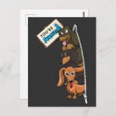 ダックスフンドって最高！ ポストカード (正面/裏面)