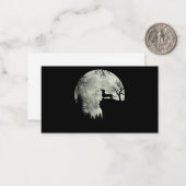 ダックスフンドと月 ハロウィン ノートカード (正面/裏面インサイチュ)