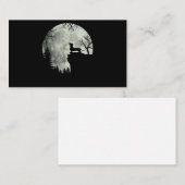 ダックスフンドと月 ハロウィン ノートカード (正面/裏面)