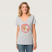 ダックスフンドのかわいいキス Tシャツ (正面フル)