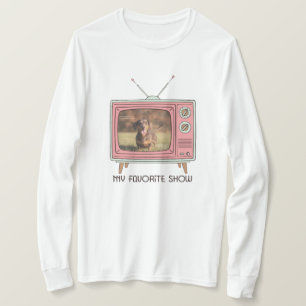 ダックスフンドのカスタムフォト - レトロTV Tシャツ