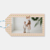 ダックスフンドのクリスマスチェック柄セーターの写真 ギフトタグ (裏面横)