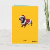 ダックスフンドのクリスマス靴下 シーズンカード (裏面)