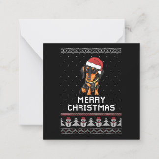 ダックスフンドのクリスマス ノートカード