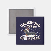 ダックスフンドのクリスマス! マグネット (正面/裏面)