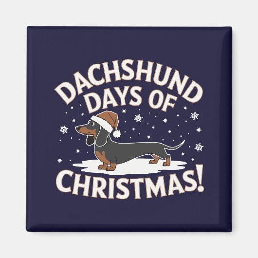 ダックスフンドのクリスマス! マグネット (正面)