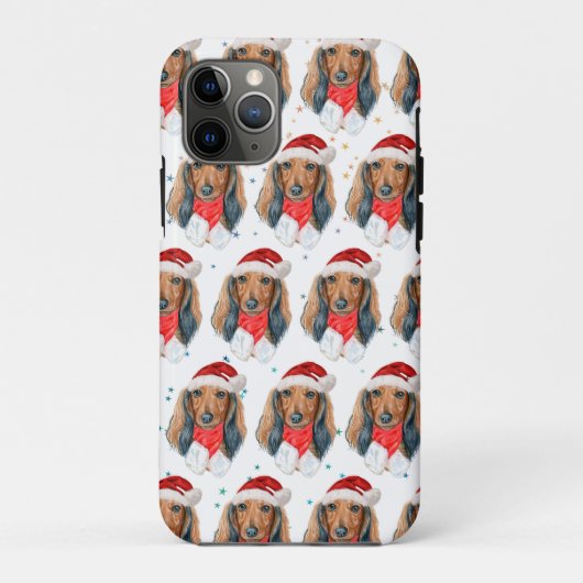 ダックスフンドのクリスマス Case-Mate iPhoneケース (裏面)