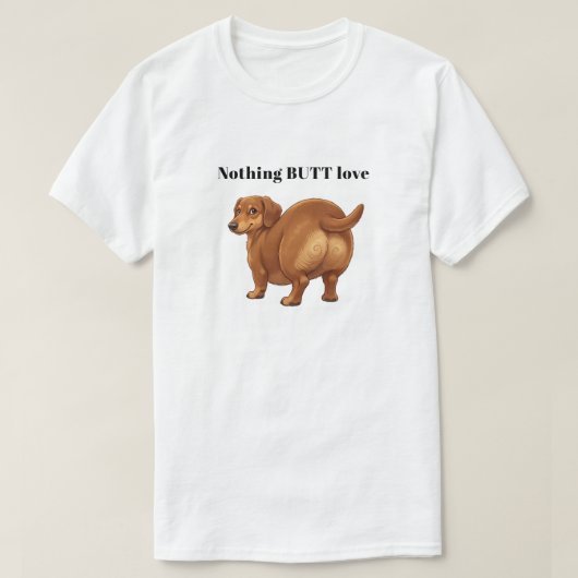 ダックスフンドのケツ Tシャツ (デザイン正面)