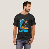 ダックスフンドのサーフィン Tシャツ (正面フル)