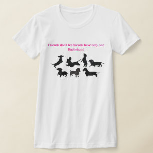 ダックスフンドのシルエットTシャツ Tシャツ