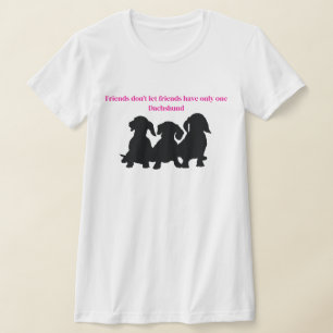ダックスフンドのシルエットTシャツ Tシャツ