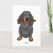 ダックスフンドのスティック カード (裏面)