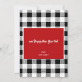 ダックスフンドのストッキング付きホリデー写真 シーズンカード (裏面)