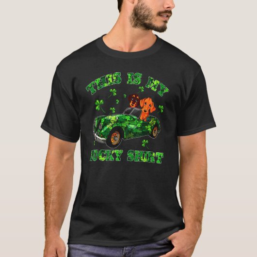 ダックスフンドのドライブ Tシャツ (正面)