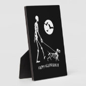 ダックスフンドのハロウィン フォトプラーク (側面)