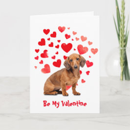 ダックスフンドのバレンタインギフト I Woof Love You シーズンカード
