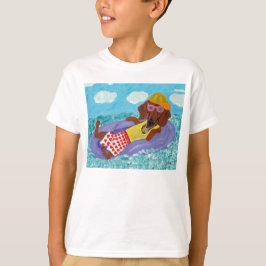 ダックスフンドのビーチ好き Tシャツ