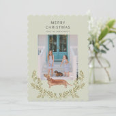 ダックスフンドのフラットホリデーカード シーズンカード (スタンド正面)