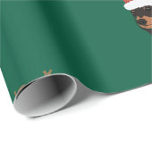 ダックスフンドのペットクリスマス包装紙 ラッピングペーパー (ロールコーナー)