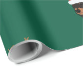 ダックスフンドのペットクリスマス包装紙 ラッピングペーパー (ロールコーナー)