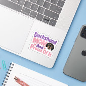 ダックスフンドのママです シール (ノートパソコンとiPhone)