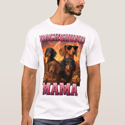 ダックスフンドのママ Tシャツ (正面)