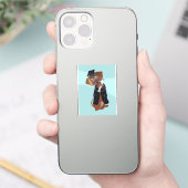 ダックスフンドの卒業 シール (スマートフォン)
