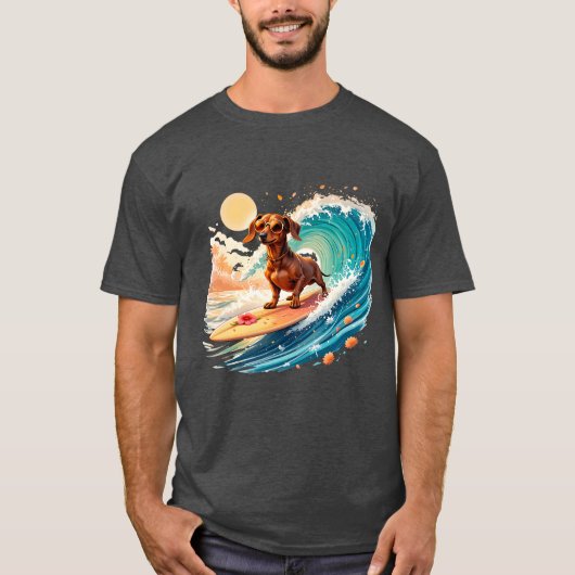 ダックスフンドの夏の気分 Tシャツ (正面)