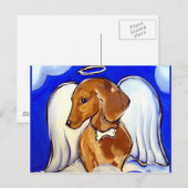 ダックスフンドの天使 ポストカード (正面/裏面)