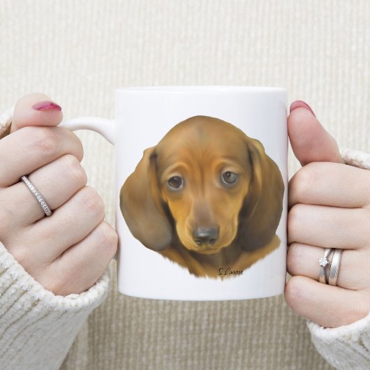 ダックスフンドの子犬 コーヒーマグカップ