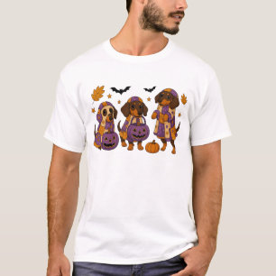 ダックスフンドの幽霊 ハロウィン Tシャツ