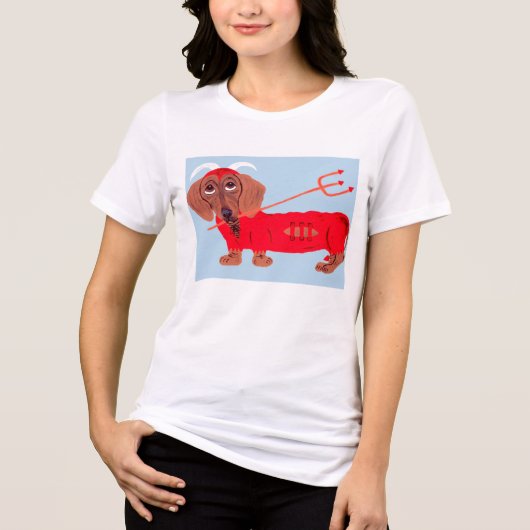 ダックスフンドの悪魔 トライブレンドＴシャツ (正面)