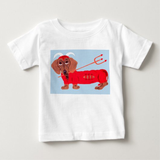 ダックスフンドの悪魔 ベビーTシャツ (正面)