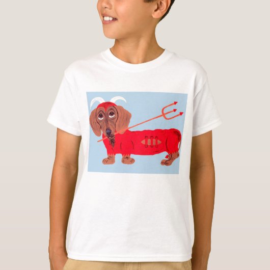ダックスフンドの悪魔 Tシャツ (正面)