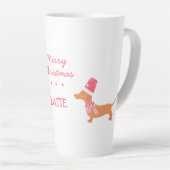 ダックスフンドの愛犬家へ贈るクリスマスプレゼント カフェラテマグ (右アングル)