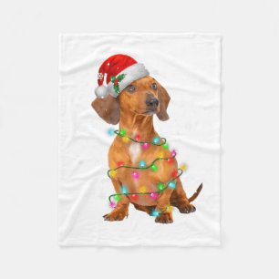 ダックスフンドの木のクリスマスセーター クリスマスのプレゼント F フリースブランケット