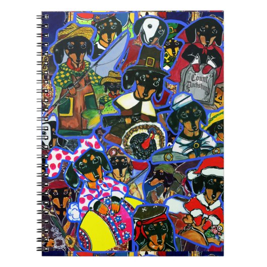 ダックスフンドの漫画 ノートブック (正面)