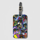 ダックスフンドの漫画 ラゲッジタグ (正面縦)