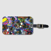 ダックスフンドの漫画 ラゲッジタグ (正面横)