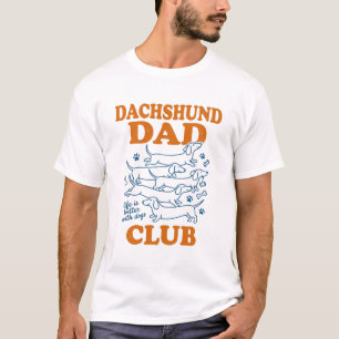 ダックスフンドの父クラブ ヴィンテージ ドッグTシャツ デザイン_1 Tシャツ