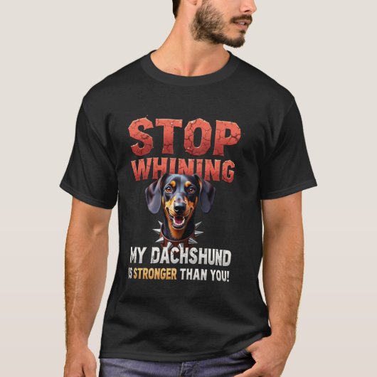 ダックスフンドの犬の飼い主のための面白いジムギフト Tシャツ (正面)