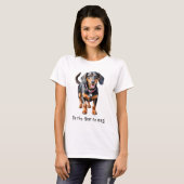 ダックスフンドの犬種と友情の面白い引用 Tシャツ (正面フル)