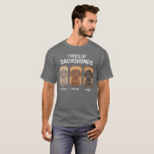 ダックスフンドの種類 面白いウィーナー・ソーセージ犬愛好家 Tシャツ (正面フル)
