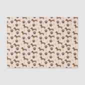 ダックスフンドの紙の切り抜き 薄葉紙 (正面)