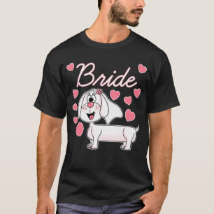 ダックスフンドの花嫁 ウェディングドッグ  ブライズシャワー Tシャツ